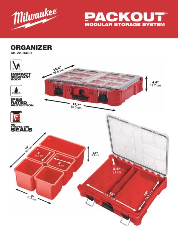 Organizador PACKOUT Milwaukee 48-22-8430 - Imagen 3