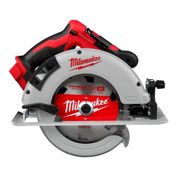 Sierra Circular inalámbrica de mano a Batería 18V M18 Brushless Milwaukee 2631-20 7-1/4"(185mm) (no incluye batería ni cargador) - Imagen 2