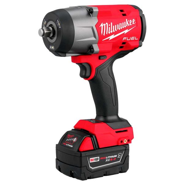 Llave de impacto inalámbrica a batería 18V M18 FUEL Milwaukee 2967-259A 1/2”(12.7mm) 1491Nm con maletín (incluye 1 cargador y 2 baterías 5Ah) - Imagen 2