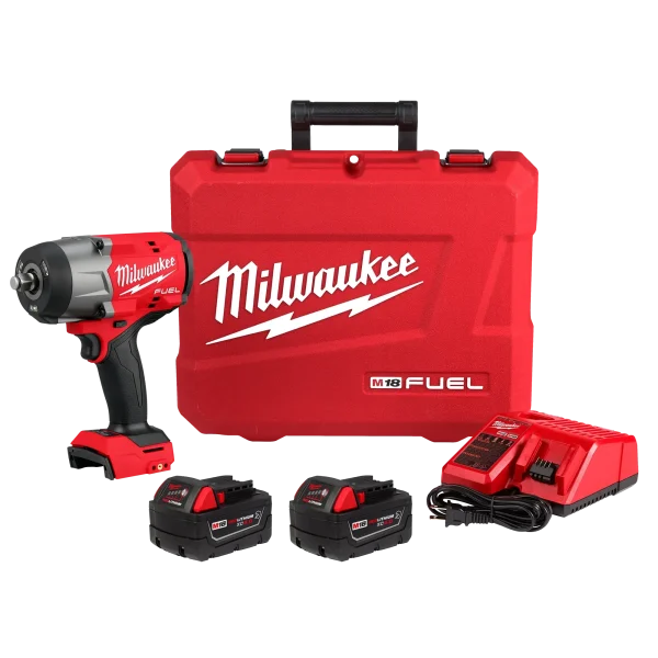 Llave de impacto inalámbrica a batería 18V M18 FUEL Milwaukee 2967-259A 1/2”(12.7mm) 1491Nm con maletín (incluye 1 cargador y 2 baterías 5Ah)