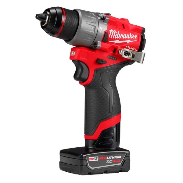 Taladro con percutor Atornillador a Batería 12V M12 FUEL Milwaukee 3404-259A 1/2”(13mm) 45Nm con estuche (incluye un cargador y baterías de 2Ah y 4Ah) - Imagen 4