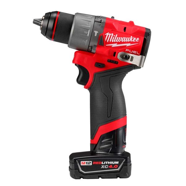 Taladro con percutor Atornillador a Batería 12V M12 FUEL Milwaukee 3404-259A 1/2”(13mm) 45Nm con estuche (incluye un cargador y baterías de 2Ah y 4Ah) - Imagen 5