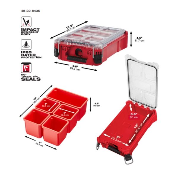 Organizador compacto PACKOUT Milwaukee 48-22-8435 - Imagen 2