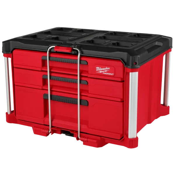 Caja de herramientas con 3 cajones de profundidad múltiple PACKOUT Milwaukee 48-22-8447 50lbs(22.68kg)