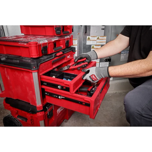 Caja de herramientas con 3 cajones de profundidad múltiple PACKOUT Milwaukee 48-22-8447 50lbs(22.68kg) - Imagen 9