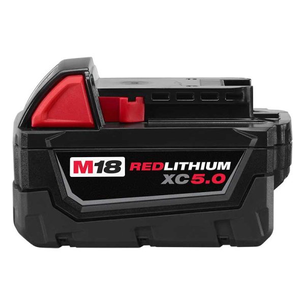 Batería de litio 18V 5.0Ah Milwaukee 48-11-1850 M18 REDLITHIUM XC5.0 con capacidad extendida - Imagen 2