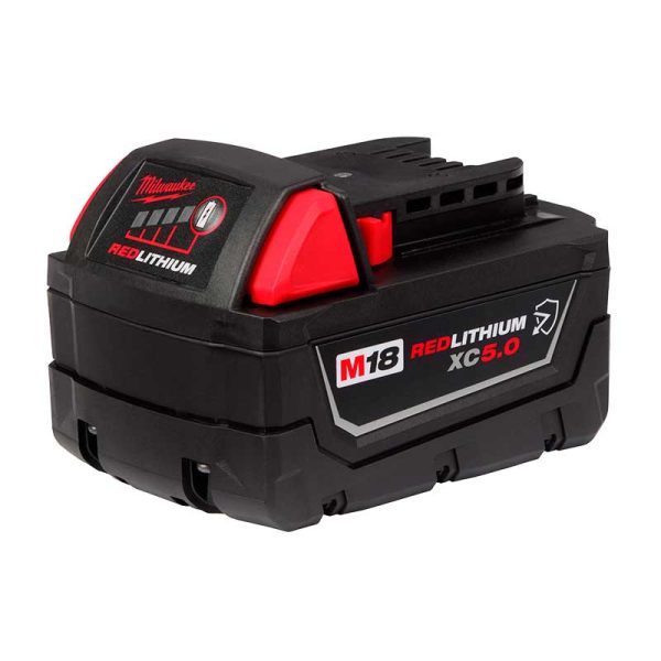 Batería de litio 18V 5.0Ah Resistente Milwaukee 48-11-1850R M18 REDLITHIUM XC5.0