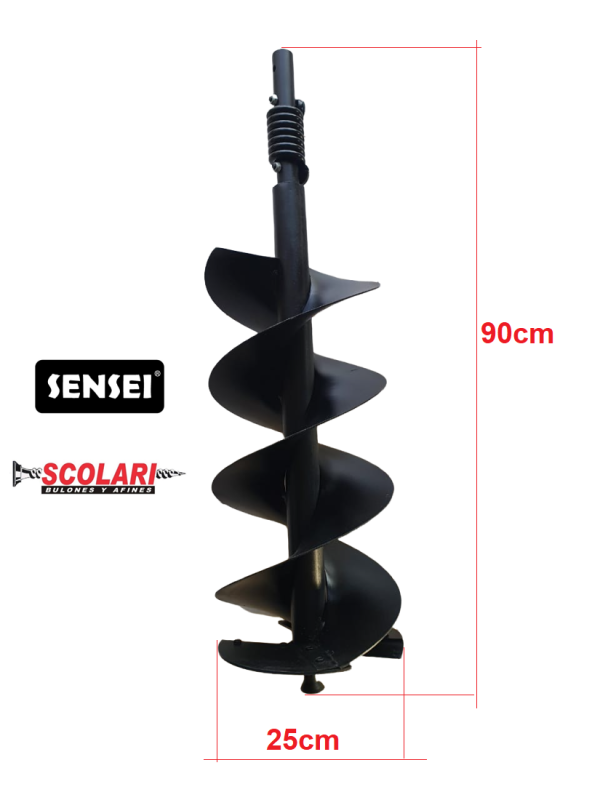 Mecha Broca para Hoyadora Sensei Diámetro 250mm x Largo 900mm - Imagen 2