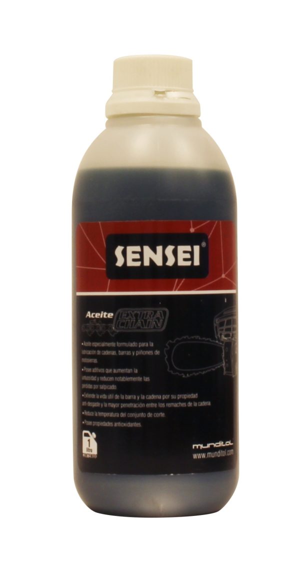 Aceite para cadenas barras y piñones de motosierras Sensei EXTRA CHAIN Botella 1 litro