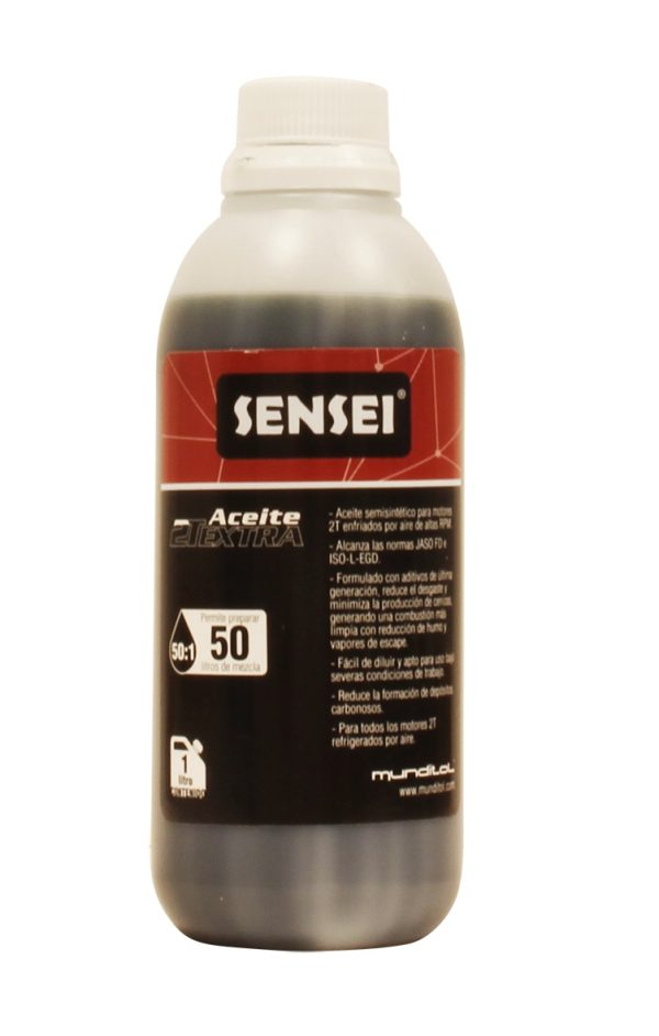 Aceite Semi-sintetico para motores 2T Sensei 2T EXTRA Botella 1 Litro