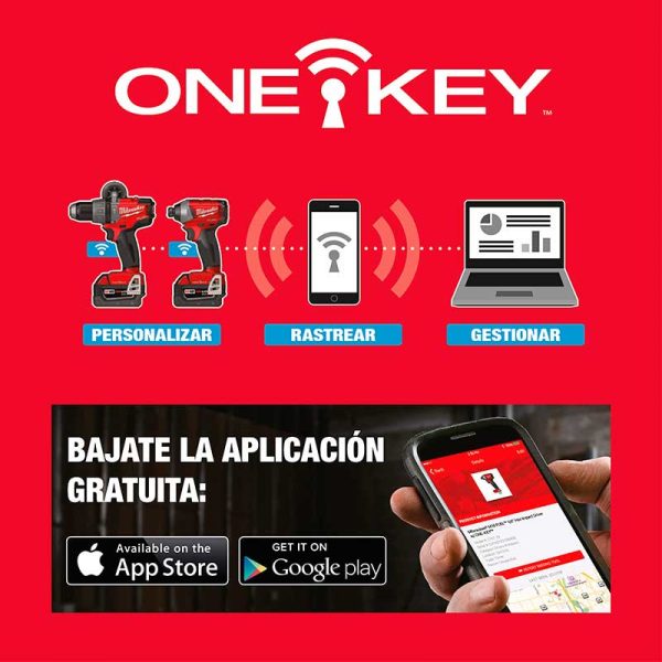 Llave de impacto con eje extendido y mango en D a Batería M18 FUEL Milwaukee 2869-20 1"(25.4mm) 2576Nm ONE-KEY (no incluye batería ni cargador) - Imagen 7