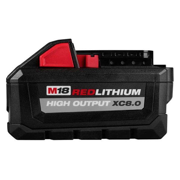 Batería de litio 18V 8.0Ah HD Milwaukee 48-11-1880 XC8.0 M18 REDLITHIUM HIGH OUTPUT - Imagen 2