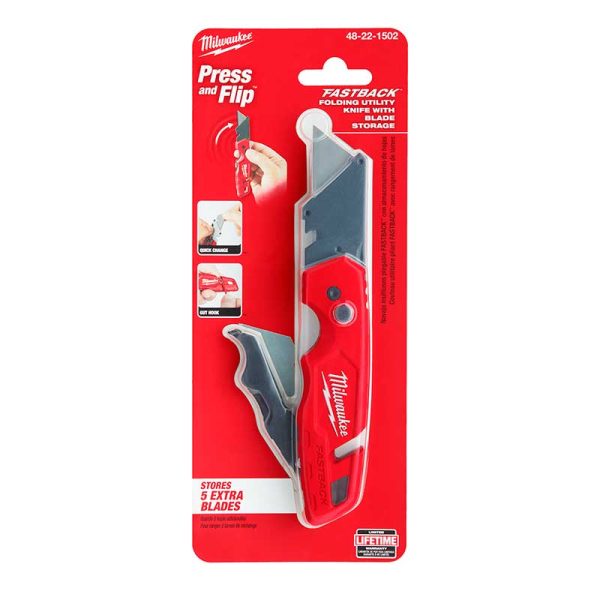 Cutter Cuchilla Trincheta Navaja Compacto Multiusos plegable Milwaukee 48-22-1502 con almacenamiento de hojas - Imagen 5