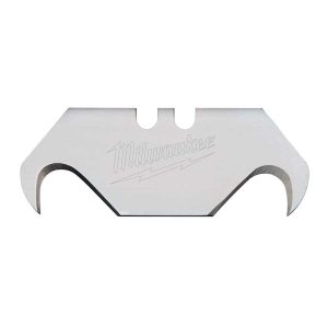 Hoja de cuchilla Trapezoidal multiuso con gancho Milwaukee 48-22-1932 para Navajas Cutter trinchetas (5 unidades x blister)