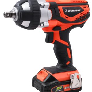 Llave de impacto inalámbrica a Batería 18V Dowen Pagio LIB18P 1/2”(12.7mm) 400Nm 9993139 con maletín (incluye 1 batería 2.0Ah y 1 cargador)