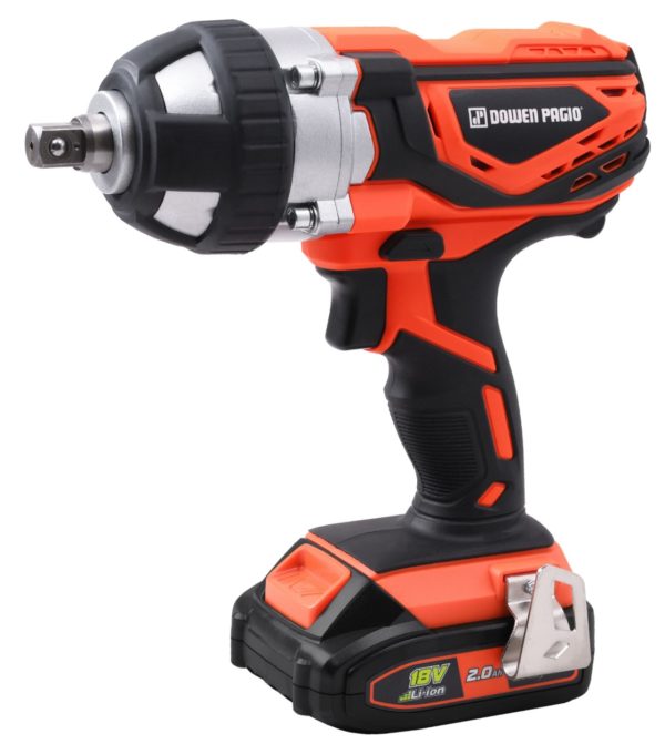 Llave de impacto inalámbrica a Batería 18V Dowen Pagio LIB18P 1/2”(12.7mm) 400Nm 9993139 con maletín (incluye 1 batería 2.0Ah y 1 cargador)