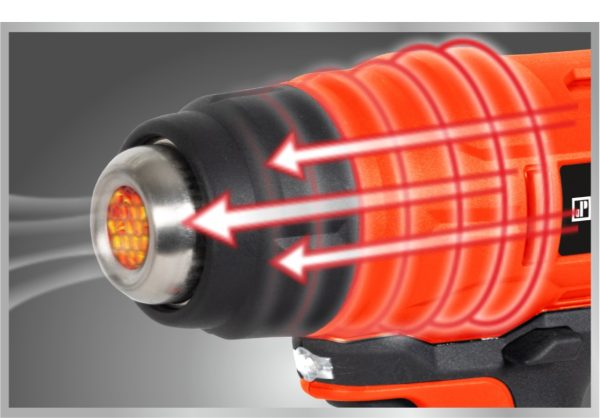 Pistola de Calor Aire Caliente inalámbrica a Batería 18V Dowen Pagio PACB18P 500°C 9993193 (no incluye batería ni cargador) - Imagen 5