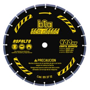 Disco diamantado Segmentado para Asfalto Bta Construction 400mm(16”) 993712 para Cortadoras de Hormigón