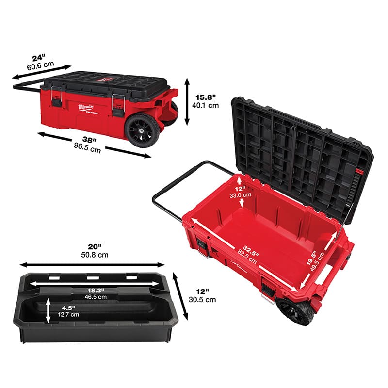 Caja de herramientas baúl con ruedas PACKOUT Milwaukee 48-22-8428 113kg(250lb) - Imagen 4