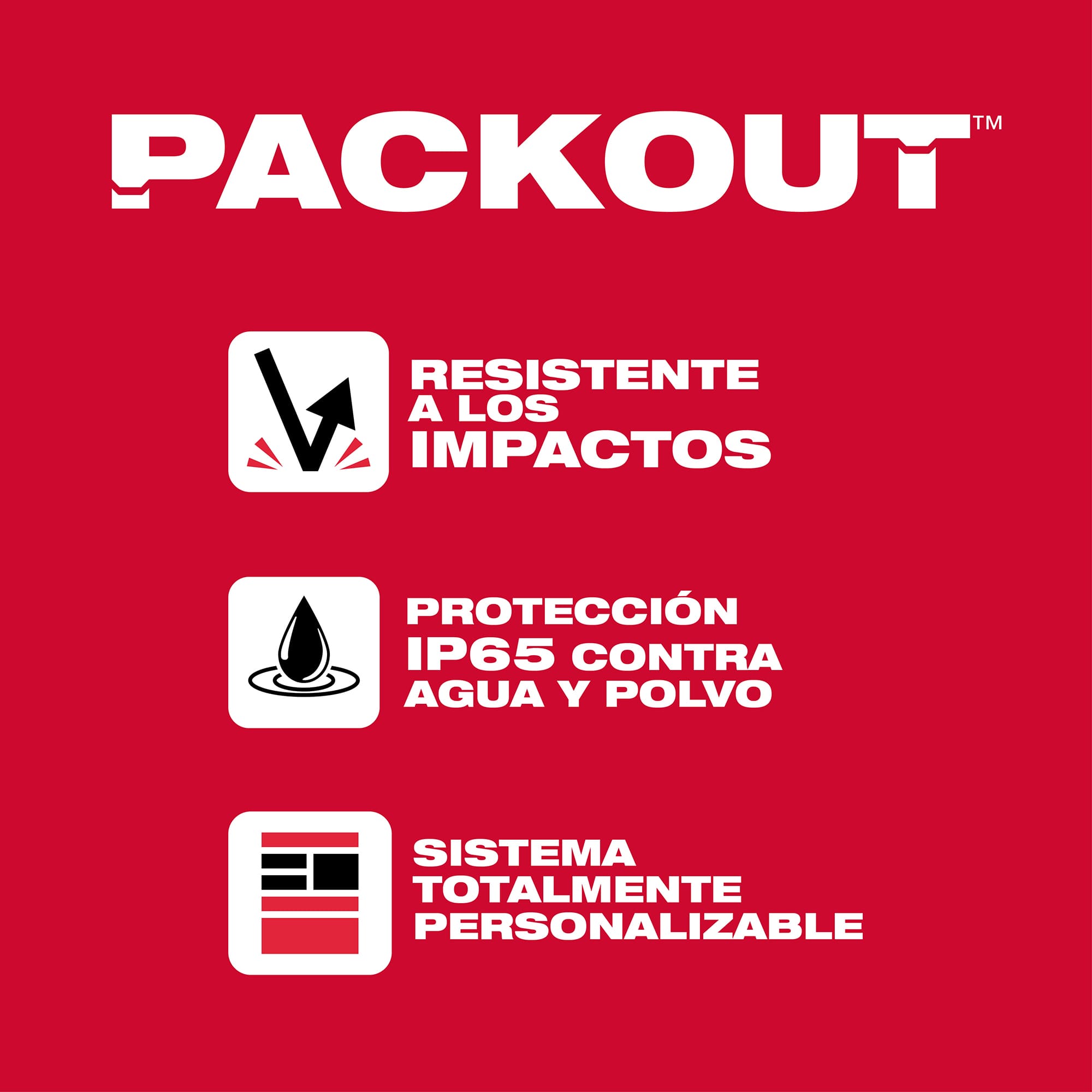 Caja de herramientas baúl con ruedas PACKOUT Milwaukee 48-22-8428 113kg(250lb) - Imagen 9