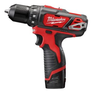 Taladro Atornillador a Batería 12V M12 Milwaukee 2407-259A 3/8”(10mm) 31Nm con maletín (incluye un cargador y dos baterías)