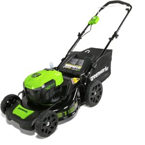Cortadora de Césped Pasto a Batería 40V Greenworks 2506502 MO40L01 21”(53cm) 3en1 Descarga Lateral y Trasera Bolsa (no incluye batería ni cargador)