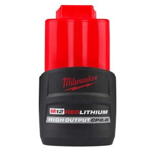 Batería de litio 12V 2.5Ah Milwaukee 48-11-2425 M12 REDLITHIUM HIGH OUTPUT CP2.5