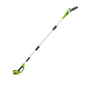 Podadora de Altura a Batería 40V Greenworks 2015700 G40PS20 Extensible 1.85 a 2.50metros Espada 20cm(8”) (no incluye batería ni cargador)