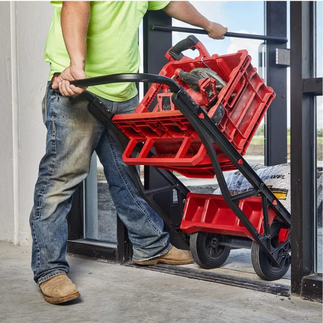 Carro con dos ruedas PACKOUT Milwaukee 48-22-8415 400lb(180kg) con base plegable zorra organizador - Imagen 7