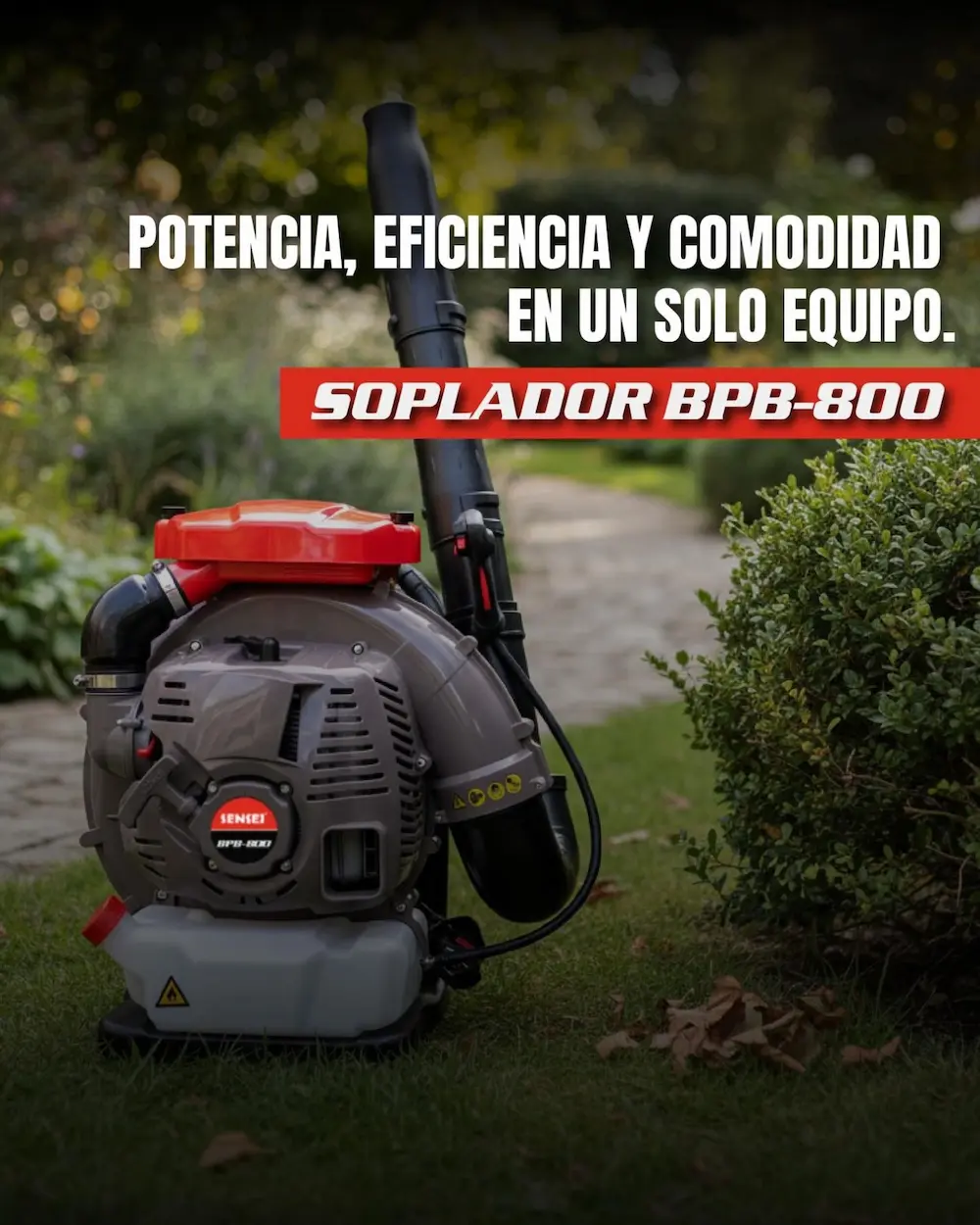 Sopladora de Mochila a explosión 2T Nafta Sensei BPB-800 79.4cc - Imagen 2