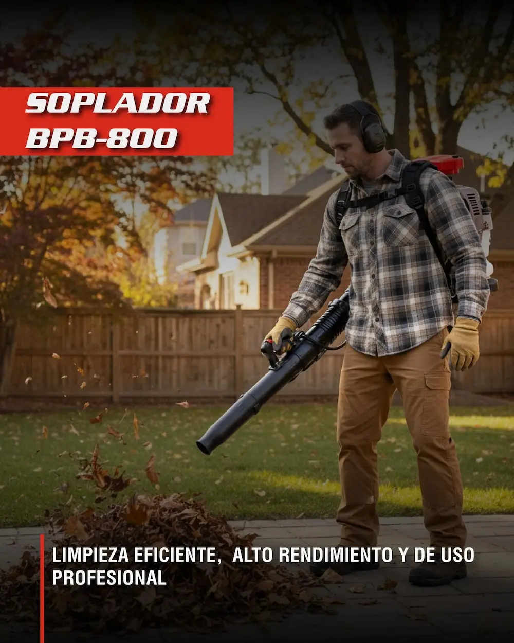 Sopladora de Mochila a explosión 2T Nafta Sensei BPB-800 79.4cc - Imagen 4