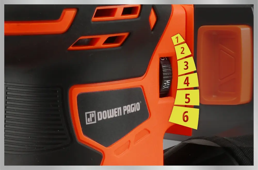 Lijadora Roto Orbital a Batería 18V Dowen Pagio LROB125P 125mm(5”) 9993177 (no incluye batería ni cargador) - Imagen 5
