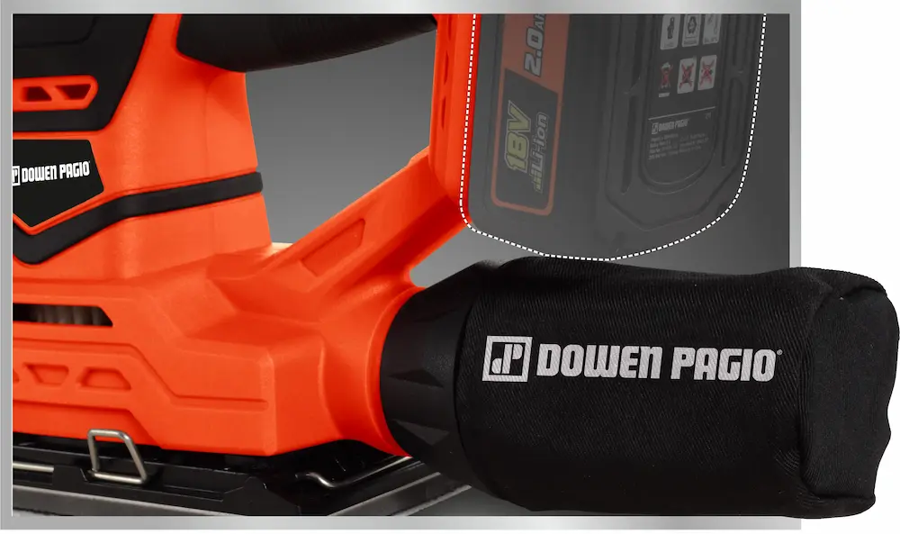 Lijadora Orbital a Batería 18V Dowen Pagio LOB90P 90mm x 187mm 9993179 (no incluye batería ni cargador) - Imagen 4