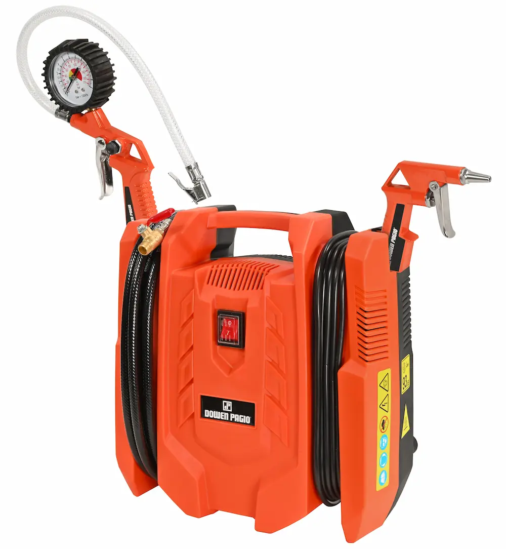 Compresor de aire Dowen Pagio CAOL8H portátil maletín sin aceite de 1100W 9994217.